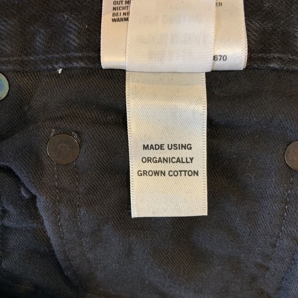 Agolde Womens 28 Criss Cross Jeans Straight Destroyed Black Raw Hem Rigid Button - Picture 12 of 12